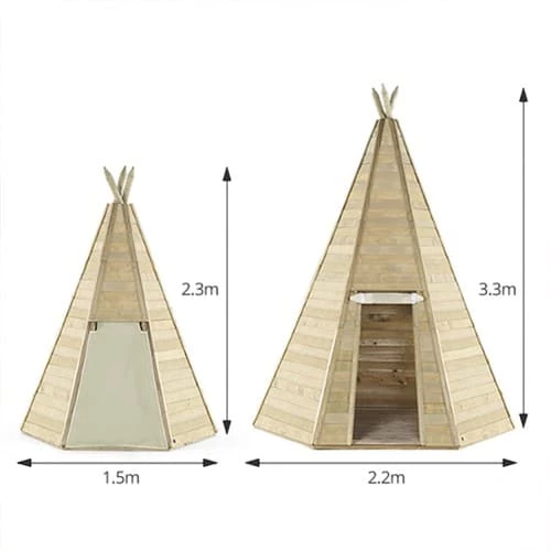 Plum Great Wooden Teepee Hideaway - Image 3