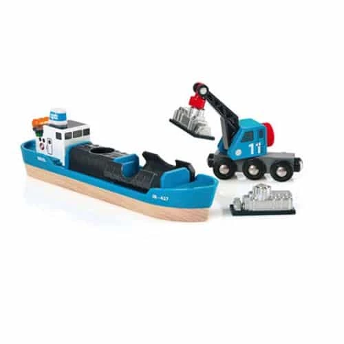 BRIO Container & Crane Wagon 4 Pieces - Image 2