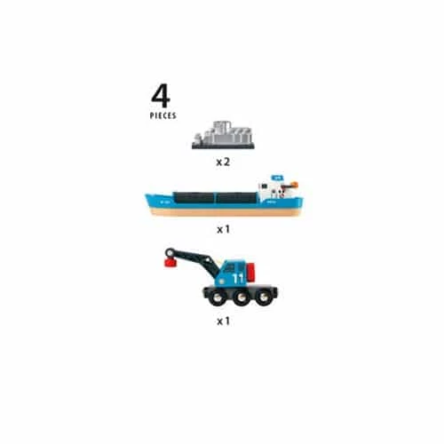 BRIO Container & Crane Wagon 4 Pieces - Image 4