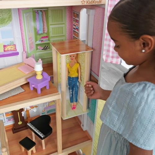 KidKraft Grand View Mansion Dollhouse With EZ Kraft Assembly - Image 7