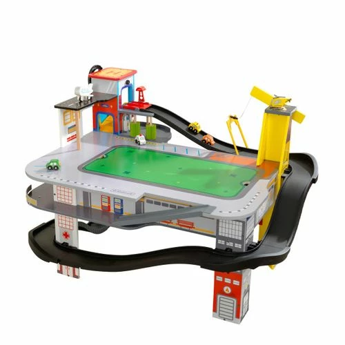 KidKraft Freeway Frenzy Raceway Set And Table With EZ Kraft Assembly - Image 2