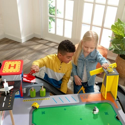 KidKraft Freeway Frenzy Raceway Set And Table With EZ Kraft Assembly - Image 9