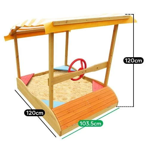 Lifespan Kids Captain Sandpit With Wooden Cover - Image 2
