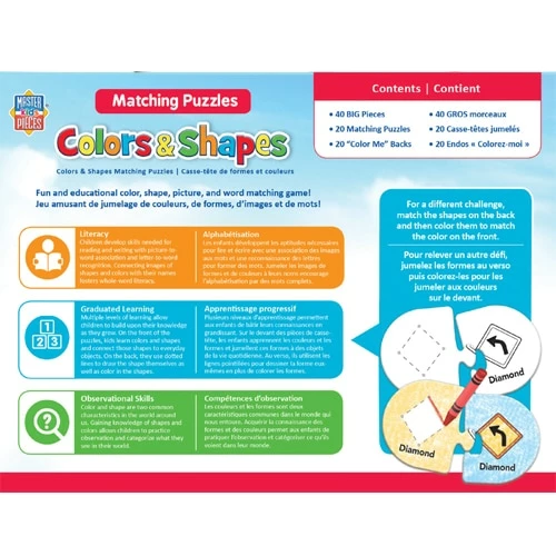Masterpieces Puzzle Educational Matching Puzzle Colors And Shape - Image 3