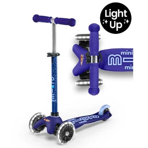 Micro Mini Deluxe LED 3 Wheel Scooter Blue