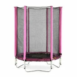 Plum 4.5FT Junior Trampoline With Enclosure Net Pink