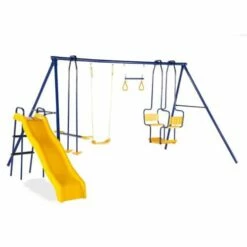 Plum 5 Unit Metal Swing Set And Slide