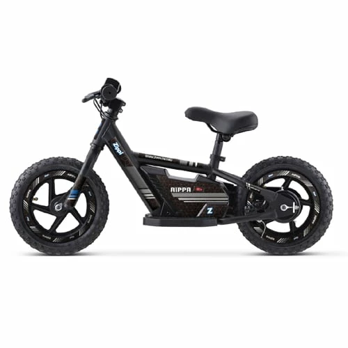 Zippi Rippa 12 Inch Kids Electric Balance Bike Black Standard Kit
