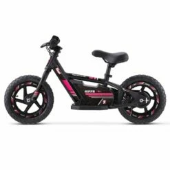 Zippi Rippa 12 Inch Kids Electric Balance Bike Black With Pink Sticker Set