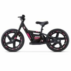 Zippi Rippa 16″ Kids Electric Balance Bike Black With Pink Sticker Set