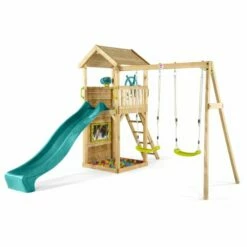 Plum Lookout Tower Wooden Climbing Frame With Swings
