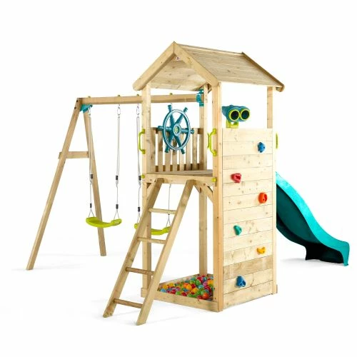 Plum Lookout Tower Wooden Climbing Frame With Swings - Image 2